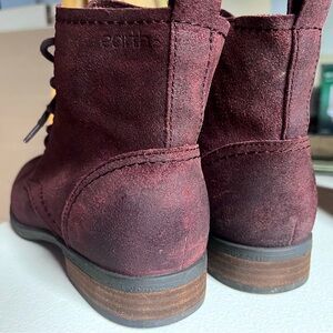 Earth lace up Bootie Style: Janel. Burnished suede